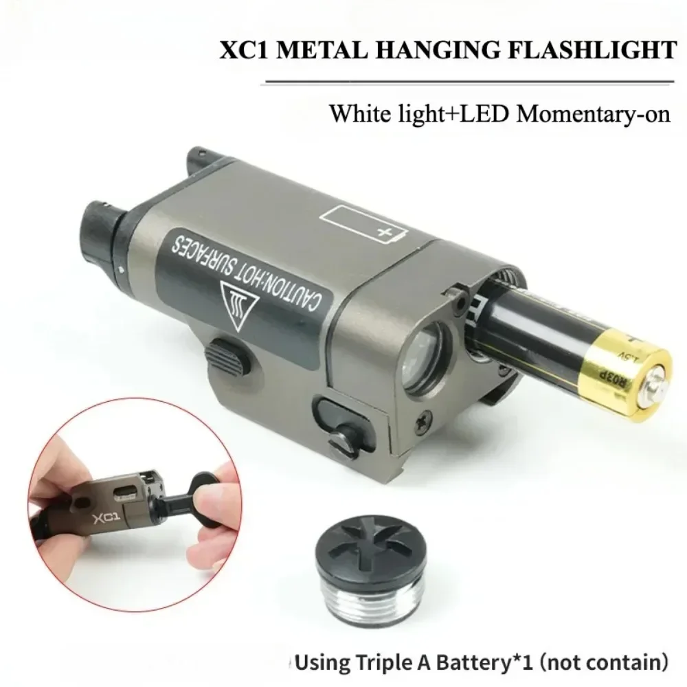 التكتيكية XC1 مصباح ليد جيب ترقية المعادن في الهواء الطلق الصيد مسدس الكشفية بندقية ضوء ل الادسنس غلوك 17 18C 19 ملحقات المسدس #3