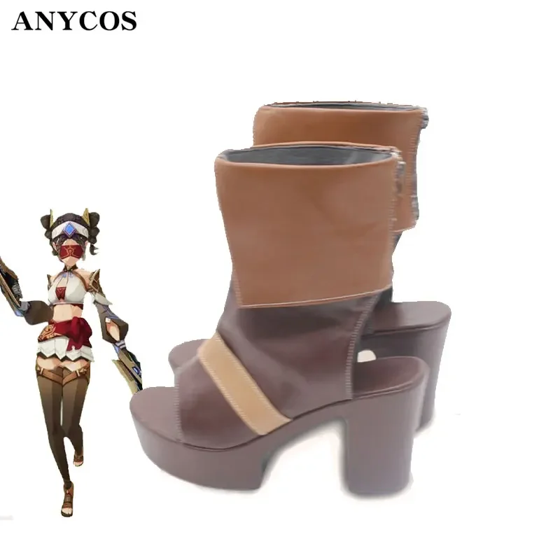 Game Genshin Impact Sumeru Cosplay Shoes PU Leather Shoes Halloween Carnival Boots Cosplay Props Custom Made