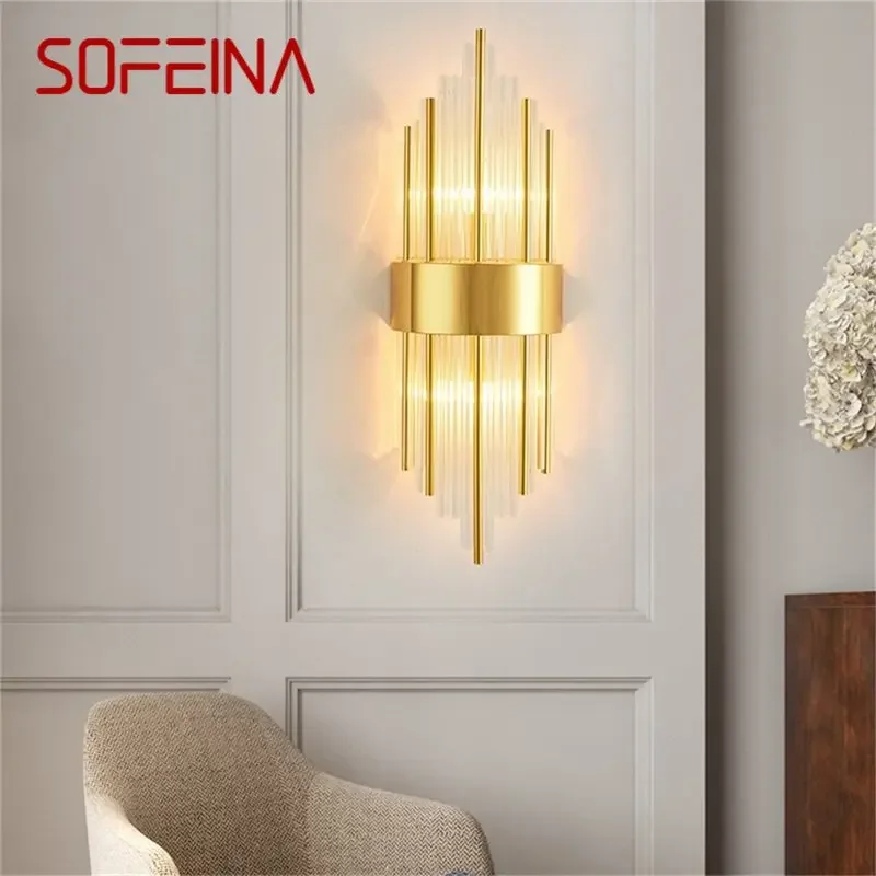 

·SOFEINA Indoor Wall Lamp Sconces Modern LED Gold Lighting Fixture Decorative For Home Bedroom