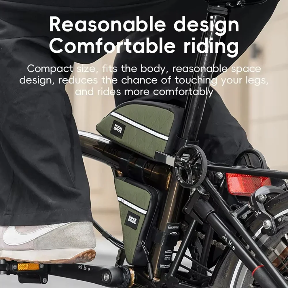 

0.25L/0.3L Bicycle Triangle Bag Triangle Frame Bag Portable Mini Bike Storage Triangle Bag Nylon Material