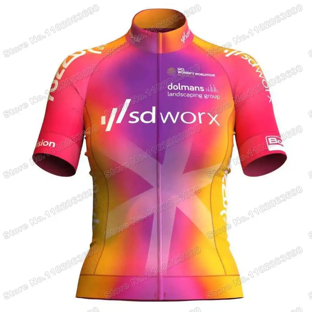 2023 Women Team SD Worx Cycling Jersey Set France Tour Cycling Clothing Road Bike Shirts Suit Bicycle Bib Shorts MTB Maillot