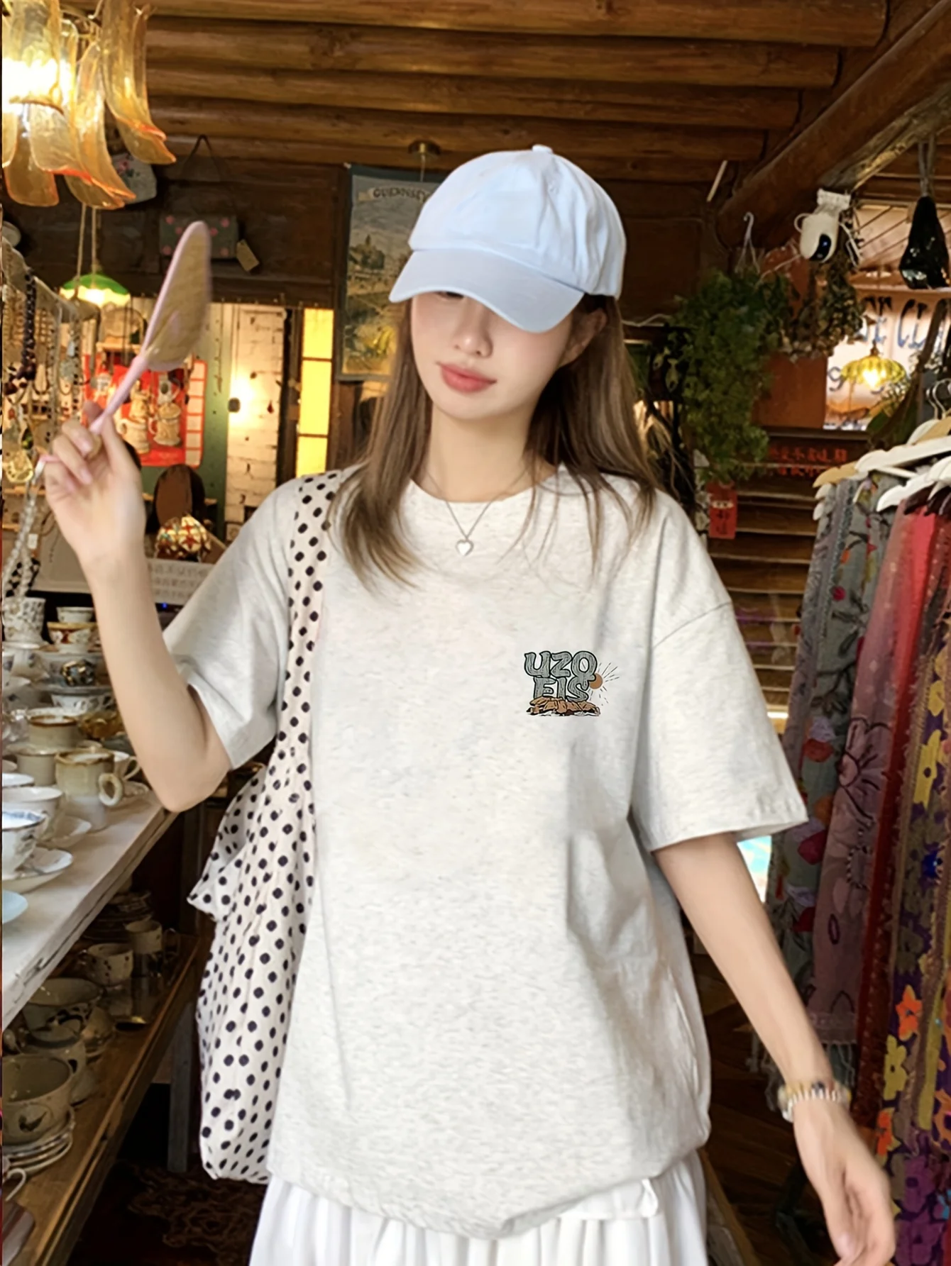 Summer Women's Retro Desert Cactus Print T-Shirt Unisex Cotton and Breathable Short Sleeve Streetwear Oversized Loose Casual