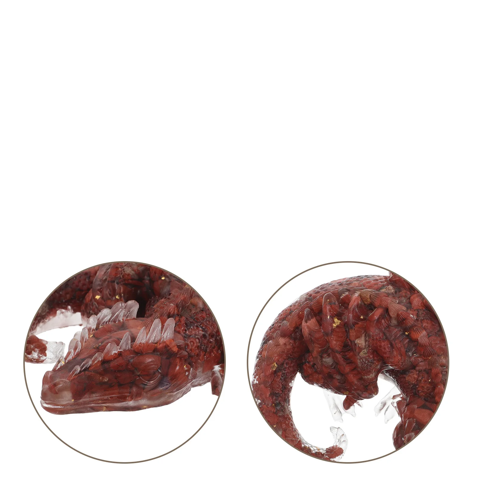 

Crystal Dragon Resin Handmade Sculpture Office Table Decor Aquarium Decoration Chinese Zodiac Steampunk Ornament