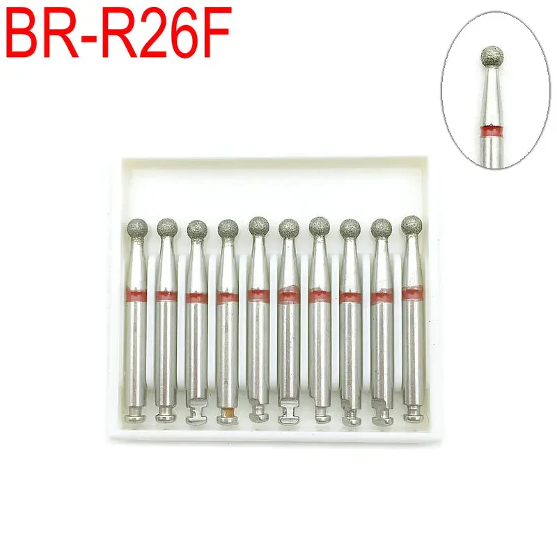 10pcs/box Dental Low Speed Diamond Burs For RA 2.35mm Shank Handpiece RA Diamond Burs Drill Polisher 36 Types Dentistry Material