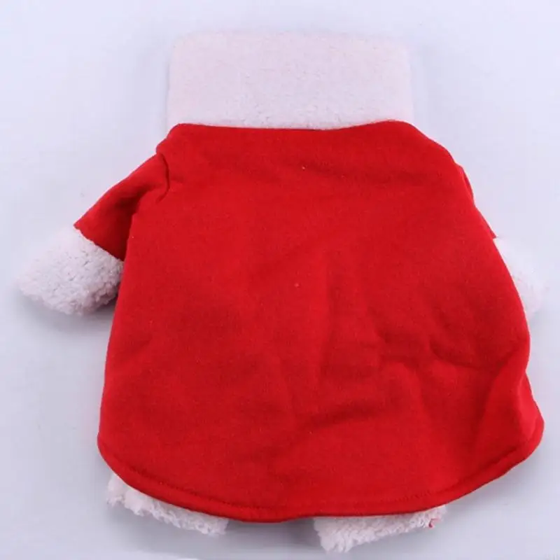 KX4B Santa Costume Dog Christment Santa Suit & Hat Set Sở trang phục Plush PET