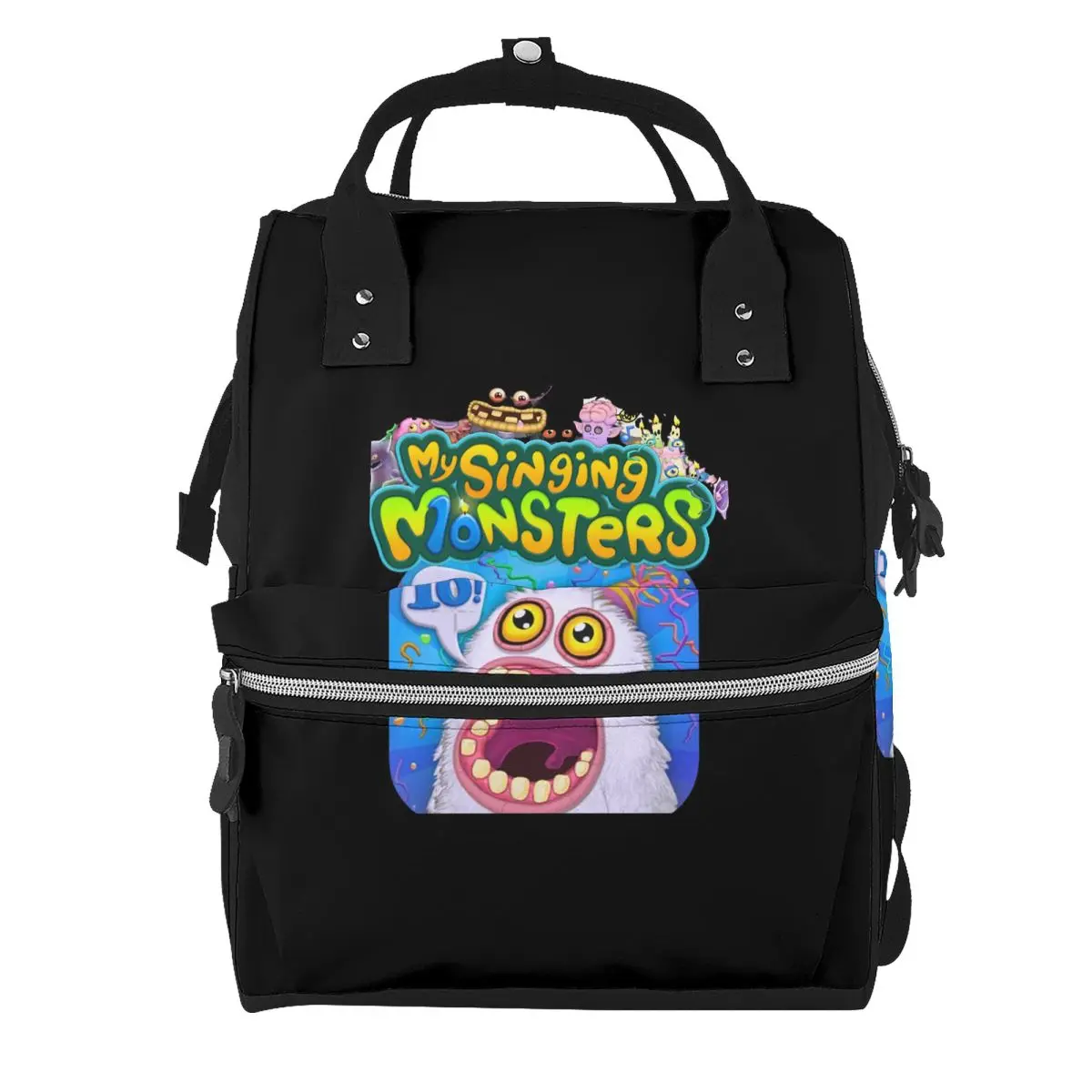 Wubbox My Singing Monsters Student Backpack School Bag Hiking Travel Daypack for Men Women Bookbag Shoulder Bags