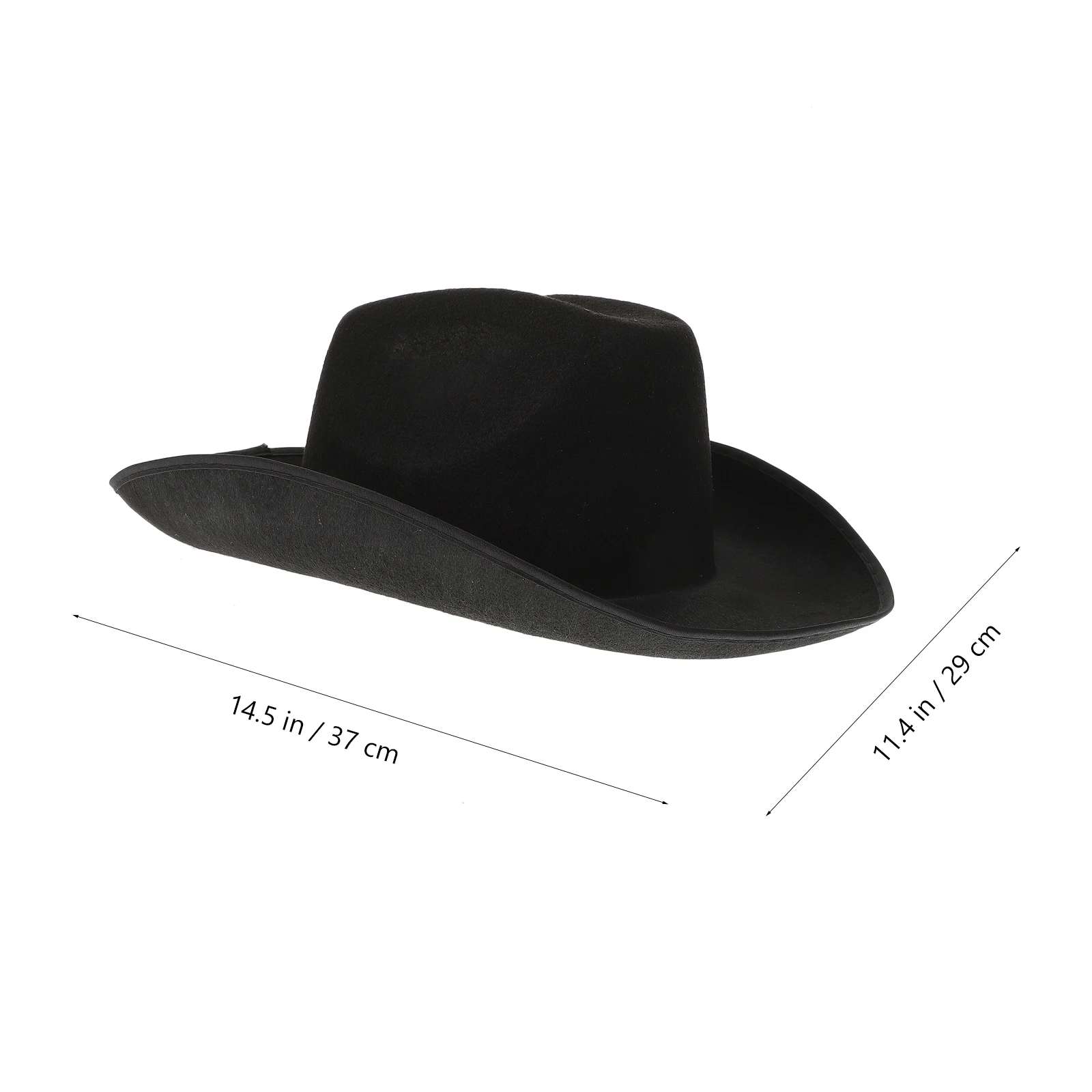 

Hat Western Style Brown Felt Wide Brim Chin Strap Adjustable Party Costume Photo Prop for Men Women Festival Concert