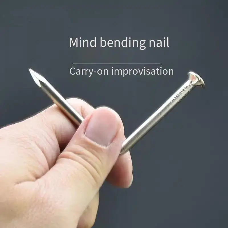 1pc Magic bending nail Convenient to carry street magic props Improvisation props