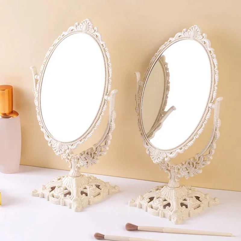 Nordic Makeup Mirror Ins Vintage Decorative Mirror Plastic Cosmetic Mirror Room Home Decor Espejos Decorativos Beauty Tools