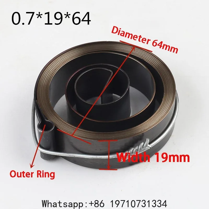 

Spiral Flat Wire Coil Torsion Spring, Constant Force Extension Springs, Thickness 0.7mm x Width 19mm x 1800mm, 1Pc