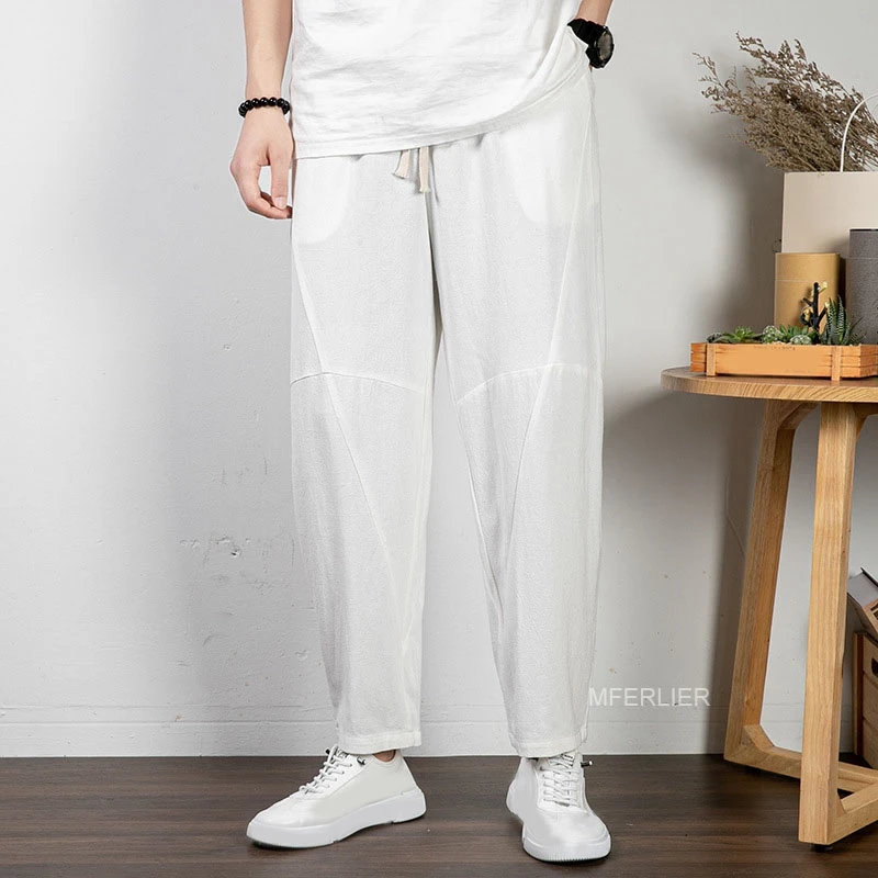 

140kg Large Size Pants Spring Summer Men 8XL Waist 140cm 5XL 6XL 7XL Cotton Plus Size Trousers