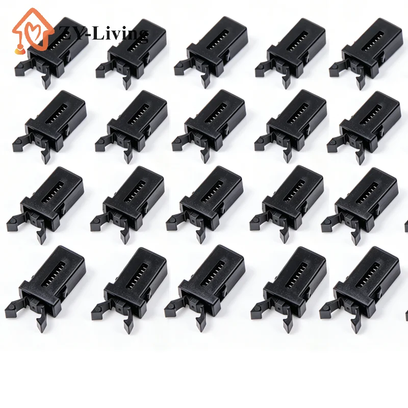 20Pcs Trash Can Black White Plastic Lock Self-Locking Switch Replacement Catch Compatible Touch Lid Bin Latch Repair Clip
