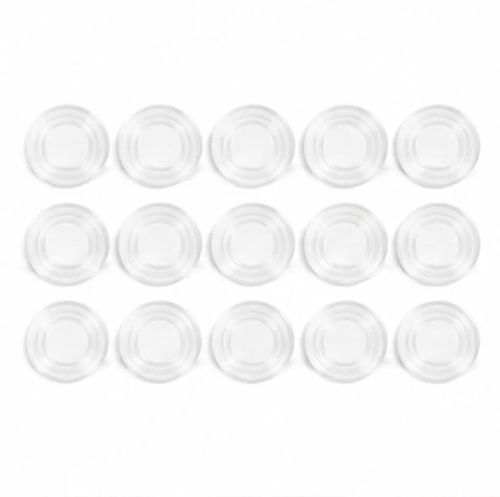 50pcs Silicone Furniture Bumpers Non Slip Transparent Glass Marble Countertop Protector Cushion Mats Easy Store Use