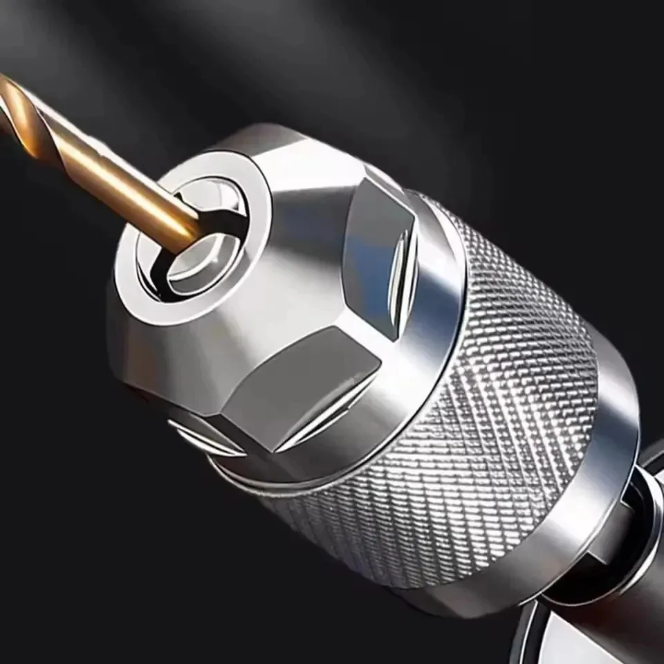 3-Jaw Hex Shank Drill Chuck Adapter Quick Change Keyless Converter 1.5–6.5mm for Electric Drill Woodworking DIY Tool
