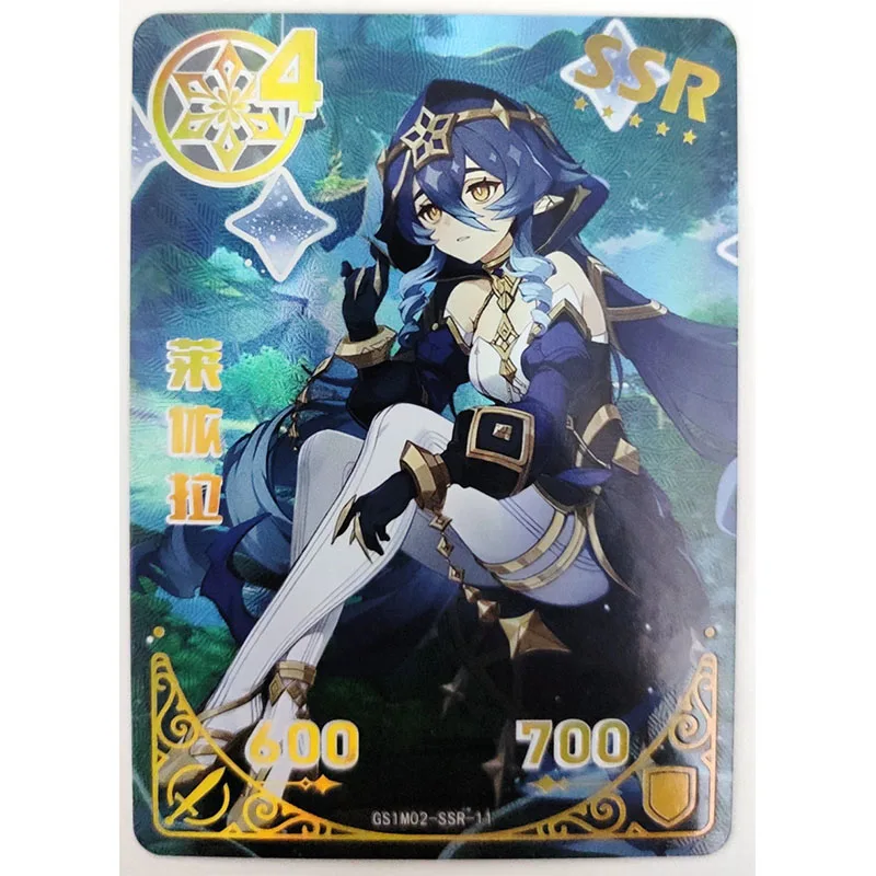 Anime Genshin Impact Layla Shikanoin Heizou Beidou Ssr Card Game Collection Rare Cards Children\'s Toys Surprise Birthday Gifts