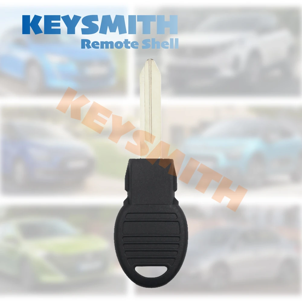 KEYSMITH Car Key Shell Case For Chrysler For Dodge For Jeep Blank Transponder Key Cover with Uncut Y170 Blade