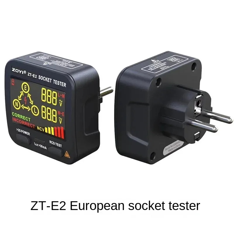 Zhongyi ZT-E2/E4/E10 socket safety tester leakage switch detection power failure detection zero live wire test