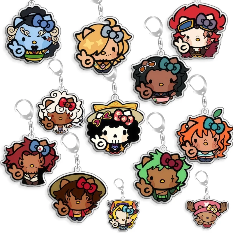 Porte-clés OP OPTCG Carte Eustass Kid Jinbe Sanji Pendentif de sac à dos Cadeau pour fans d'anime et de jeux Décoration en acrylique recyclé Carte rare Jouet
