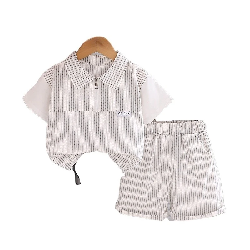 New Summer Baby Boys Clothes Suit Children Casual Striped T-Shirt Shorts 2Pcs/Set Toddler Outfits Infant Costume Kids Tracksuits