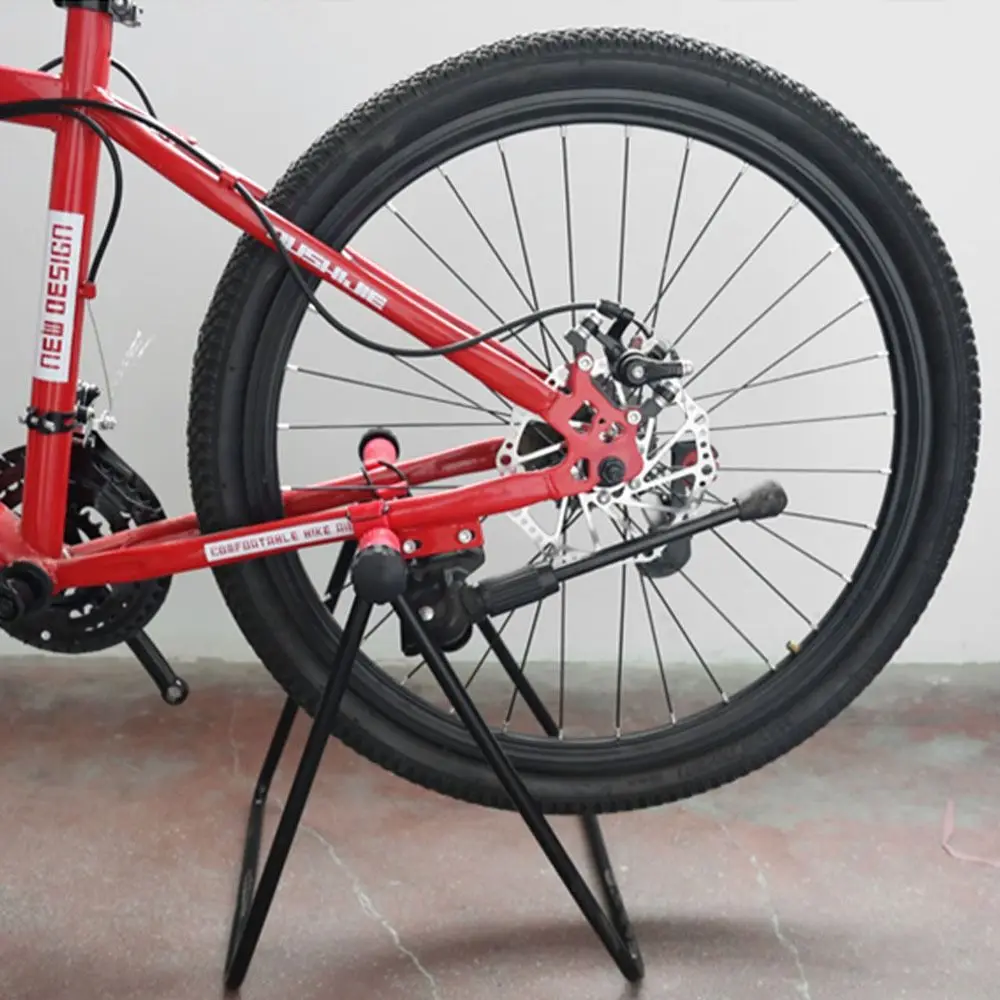 

Parts Aluminum Alloy Mountain Bike Folding Bicycle Floor Stand Hub Repair Bracket Parking Rack Bike Triangle Vertical Stand