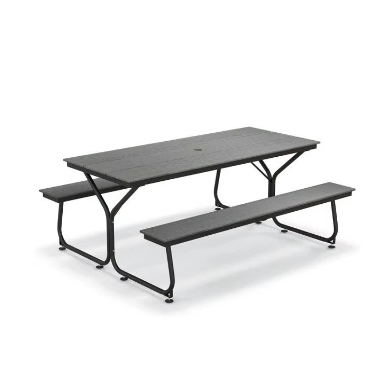 6-foot outdoor picnic table bench garden set, suitable for 6-8 people