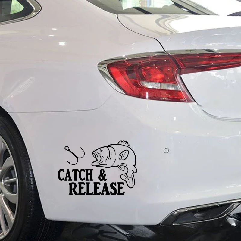 ملصق مصد نافذة سيارة على شكل سمكة ، ملصق سيارة فينيل مقاوم للماء ، إكسسوارات دراجة نارية ، 18x12.3cm