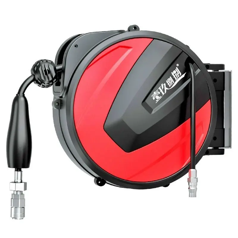 Self-retracting Air Drum High Pressure PU Braided Air Hose Reel Wall Mount Pipe Retractor for Auto Repair Car Beauty Workshop