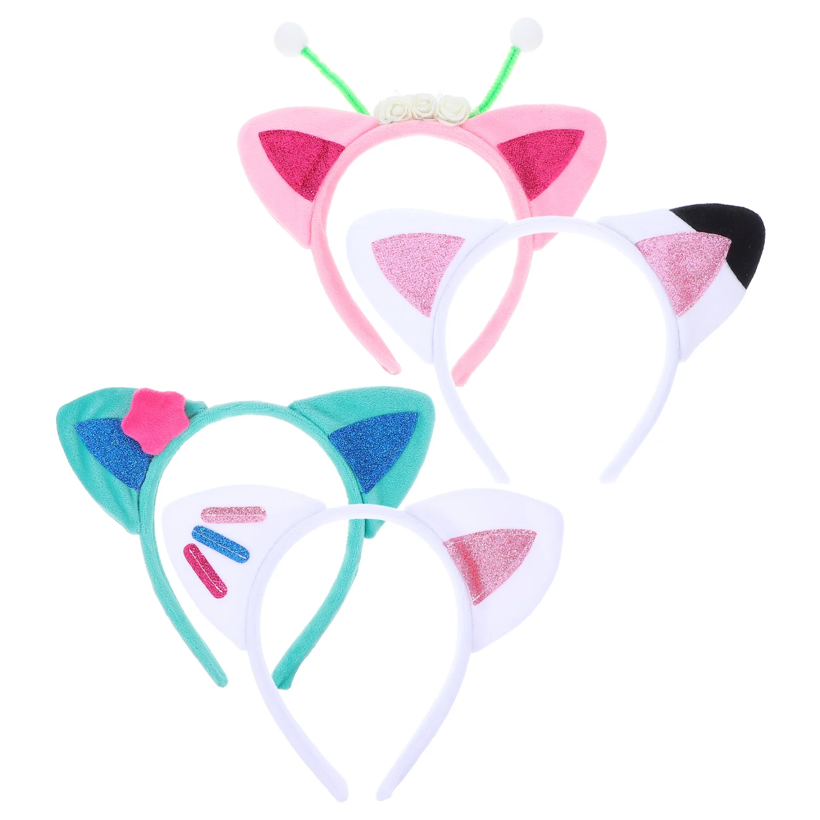 

4 Pcs Headband Chipmunk Ears Cats Lovely Cosplay Party Headgear