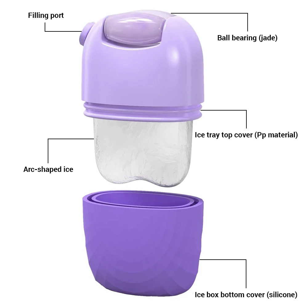 NEW 2 In 1 Ice Silicone Ice Cube Trays with Jade Roller Ice Ball Facial Lifting Face Massager Contouring Eye Roller Face Care