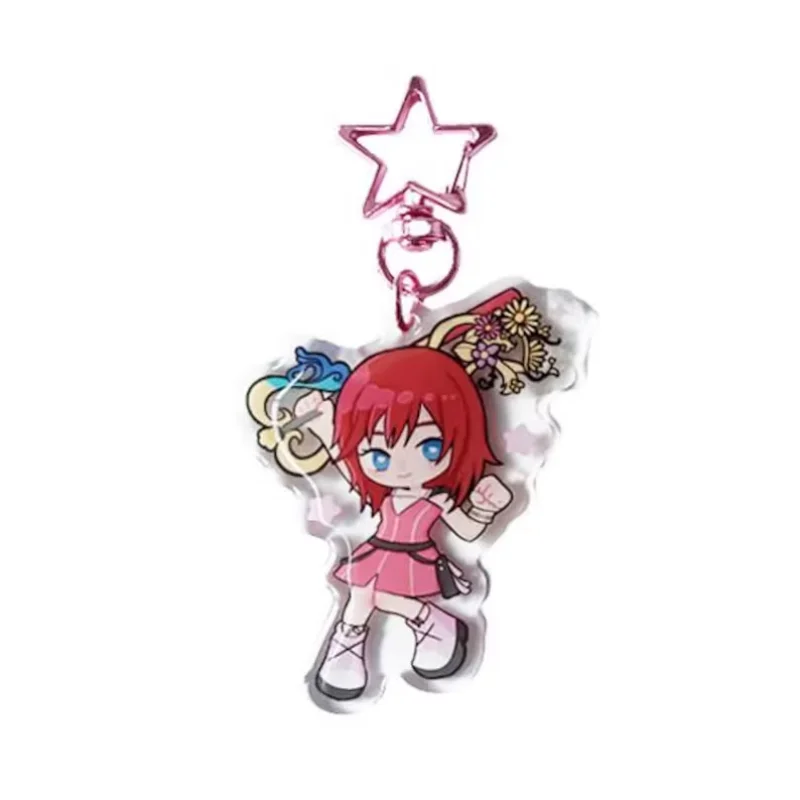 Hearts Kingdom  Acrylic Keychain,Destiny Trio Sora Kairi Riku Cute Cartoon Acrylic Bag Charm,Star Pendant Anime Gift for Fans