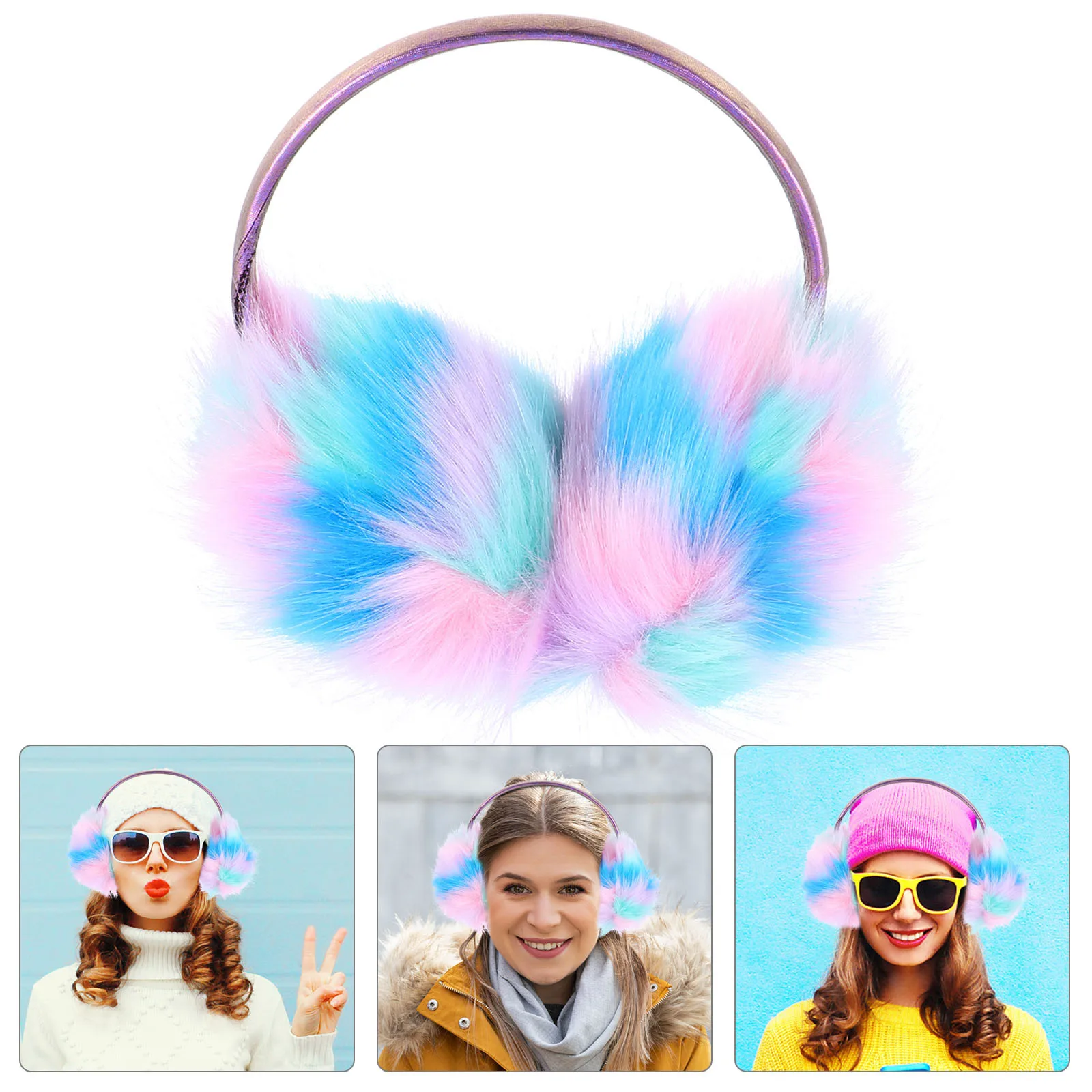 1 個のイヤーマフカバー冬用防風イヤーマフ愛らしいイヤーマフ素敵なコスチュームアクセサリー快適なヘッドギア