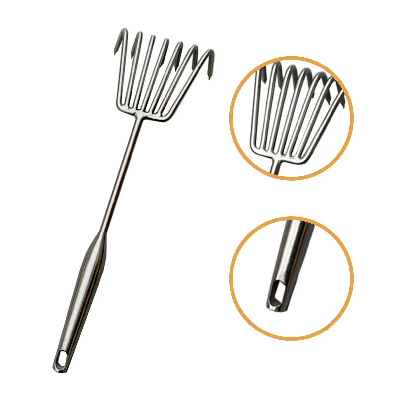 Claw Rake Compact Small Handheld Garden Rake for Planting Weed Removal Beach