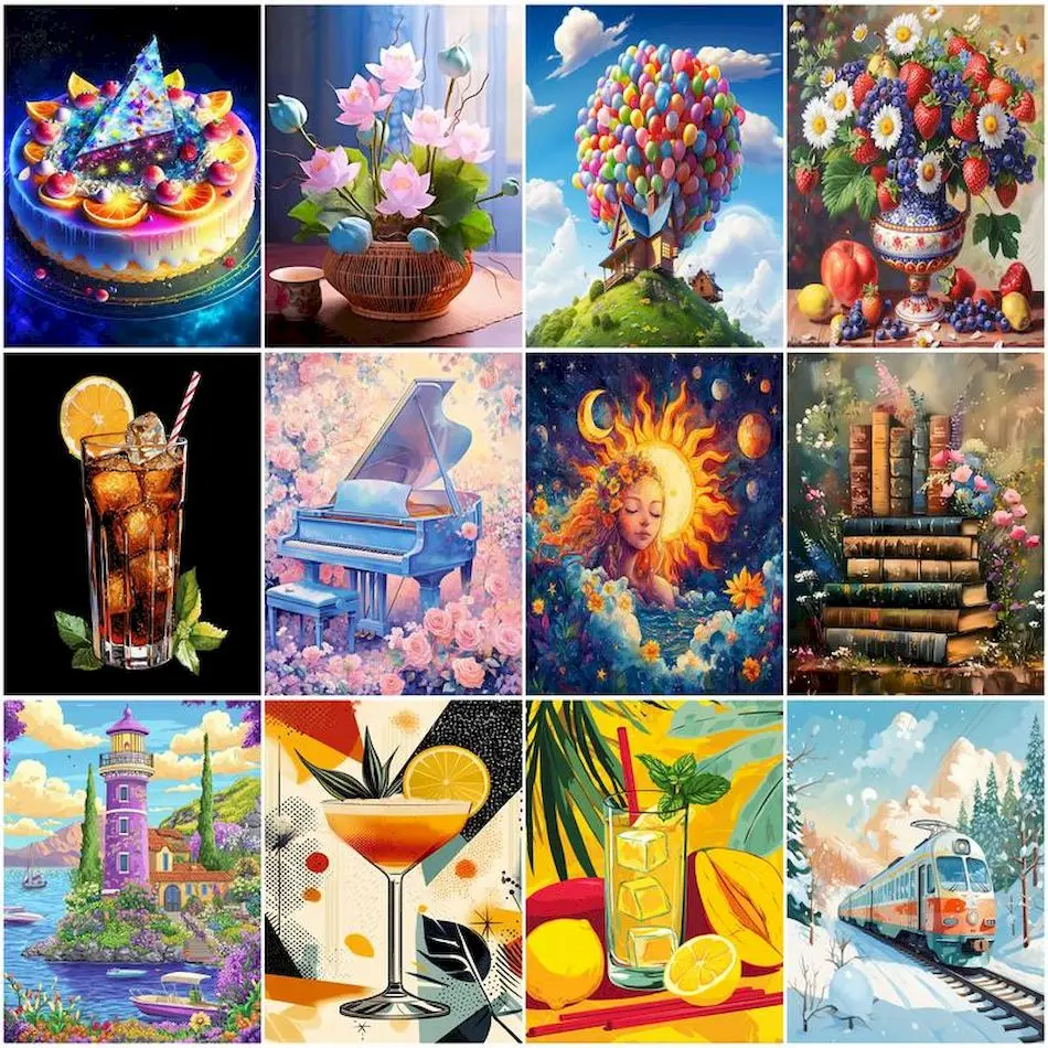 

RUOPOTY Painting By Numbers Oil Diy Picture Frame Drawing On Canvas Decorative Paintings Markers By Numbers Kits Home Decoration