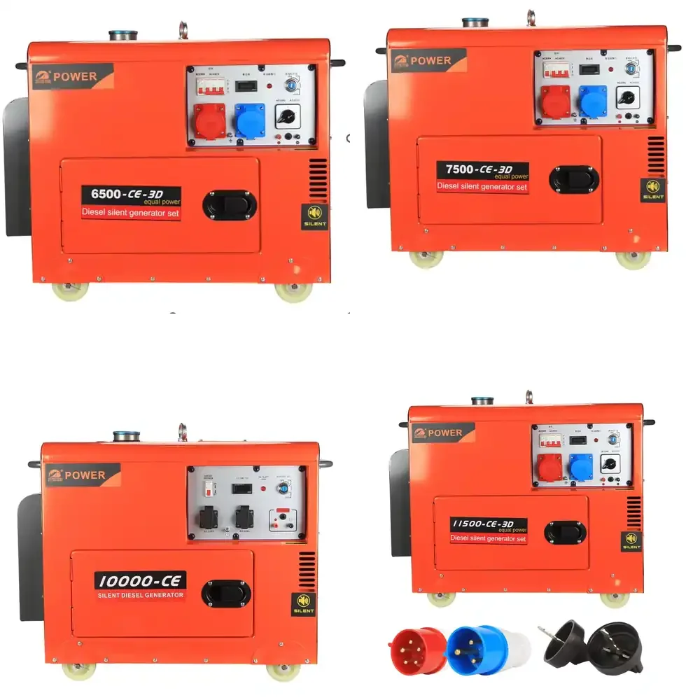 

Electric Start 5 Kw Silent Generator Wheels 50Hz Frequency 200A Rated Current Featuring 186F Engine Rated 220V