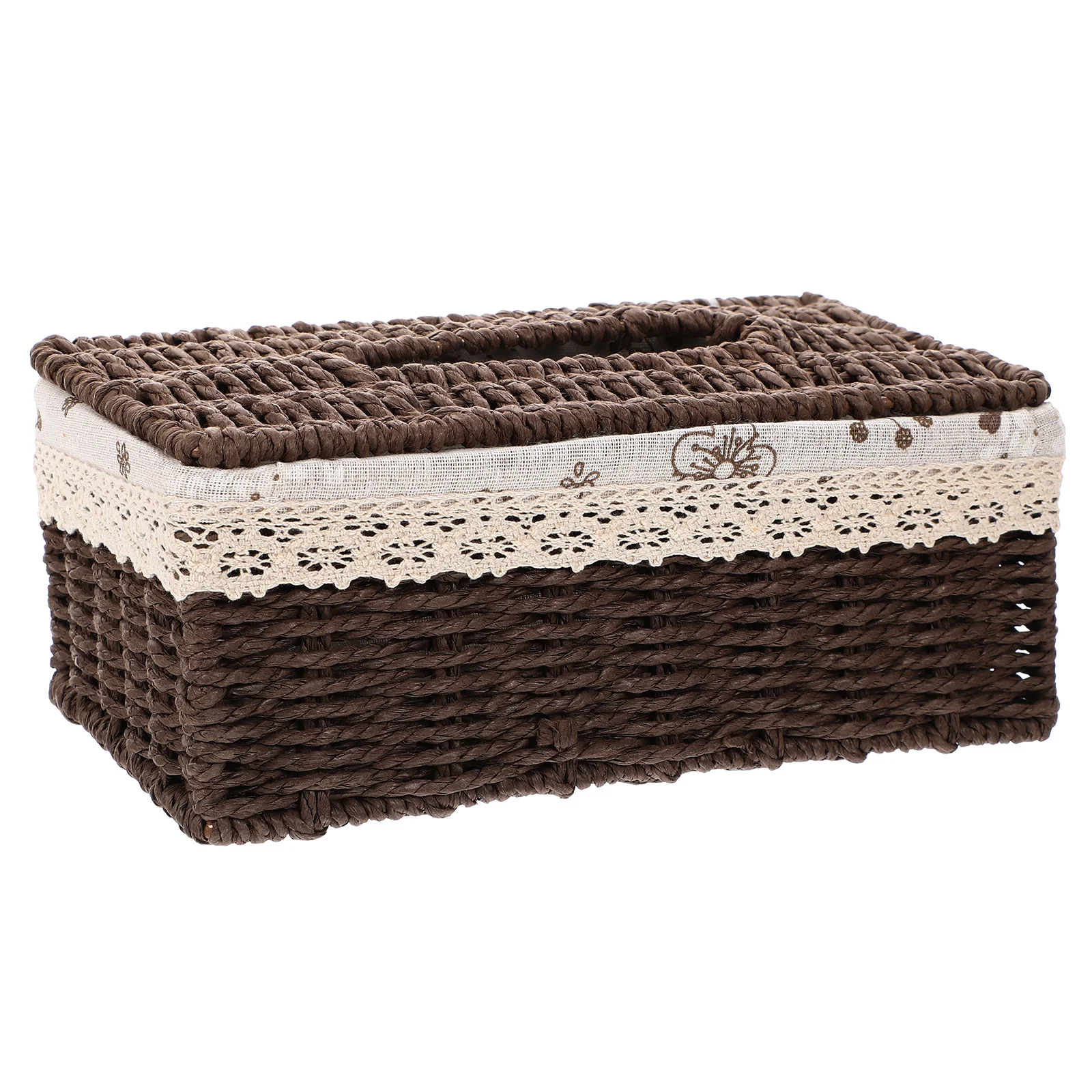 

Handwoven Tissue Box Grass Woven Paper Towel Storage Container For Home Office Bedroom Napkin Organizer Multi-Purpose Household