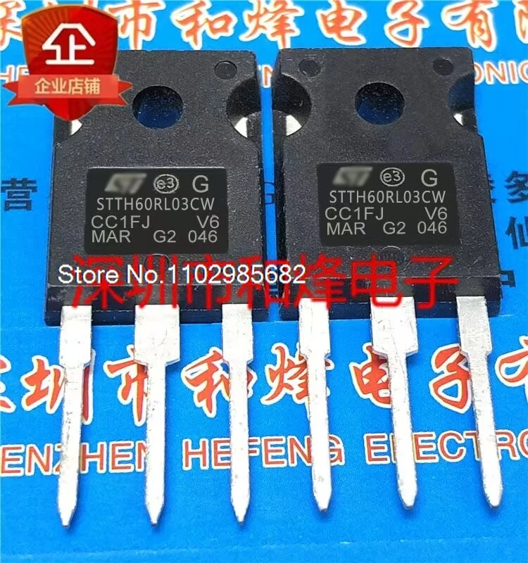

5PCS/LOT STTH60RL03CW TO-247 60A 300V Original stock in stock Inventory is currently in stock