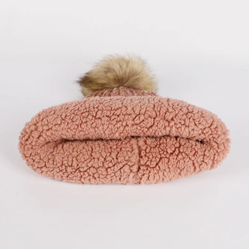 New Winter Wool Fleece‑lined Knit Hat With Pom‑pom, Warm Earflap Pullover Beanie For Outdoor Cold‑proof