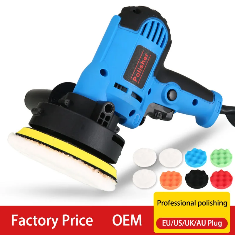 125mm High Power Car Polisher 5 Inches Portable Car Polishing Machine With Pads Floor Waxing Tools Scratch Surface Repair