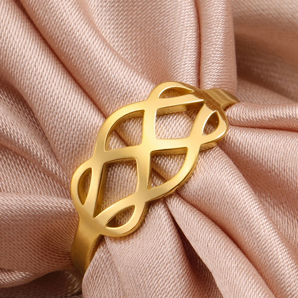 Dawapara Trinity Celtics Knotenring, irisches Liebesherz, Freundschaftsversprechen, Verlobungsring, Ehering aus Edelstahl – Detail 26
