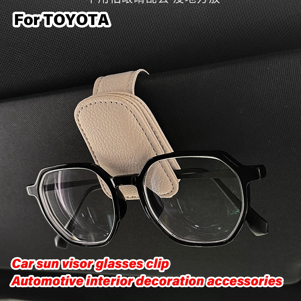 

Magnetic Car Glasses Clip Auto Sun Visor Sunglasses Case Card Ticket Holder For Toyota Camry 70 Rav4 Corolla E150 Cross Chr Aygo