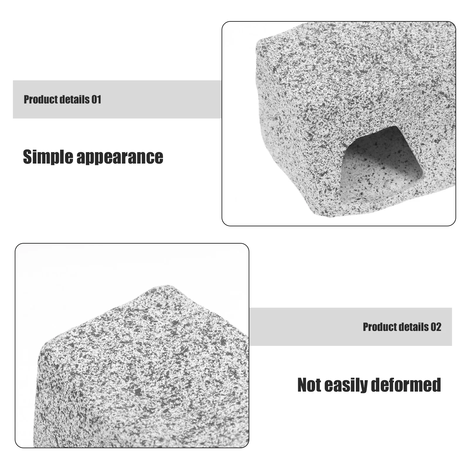 Purple Sand Reptile Cave Decor for Aquarium Terrarium Stackable Hiding Spot Shelter for Shrimp Fish Turtles Betta Bearded Dragon