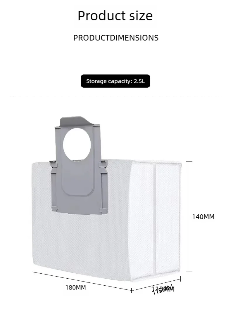 For Qrevo Curv, Saros 10R, Revo Pro Robot Vacuum Cleaner: Daily Consumables - Dust Bags