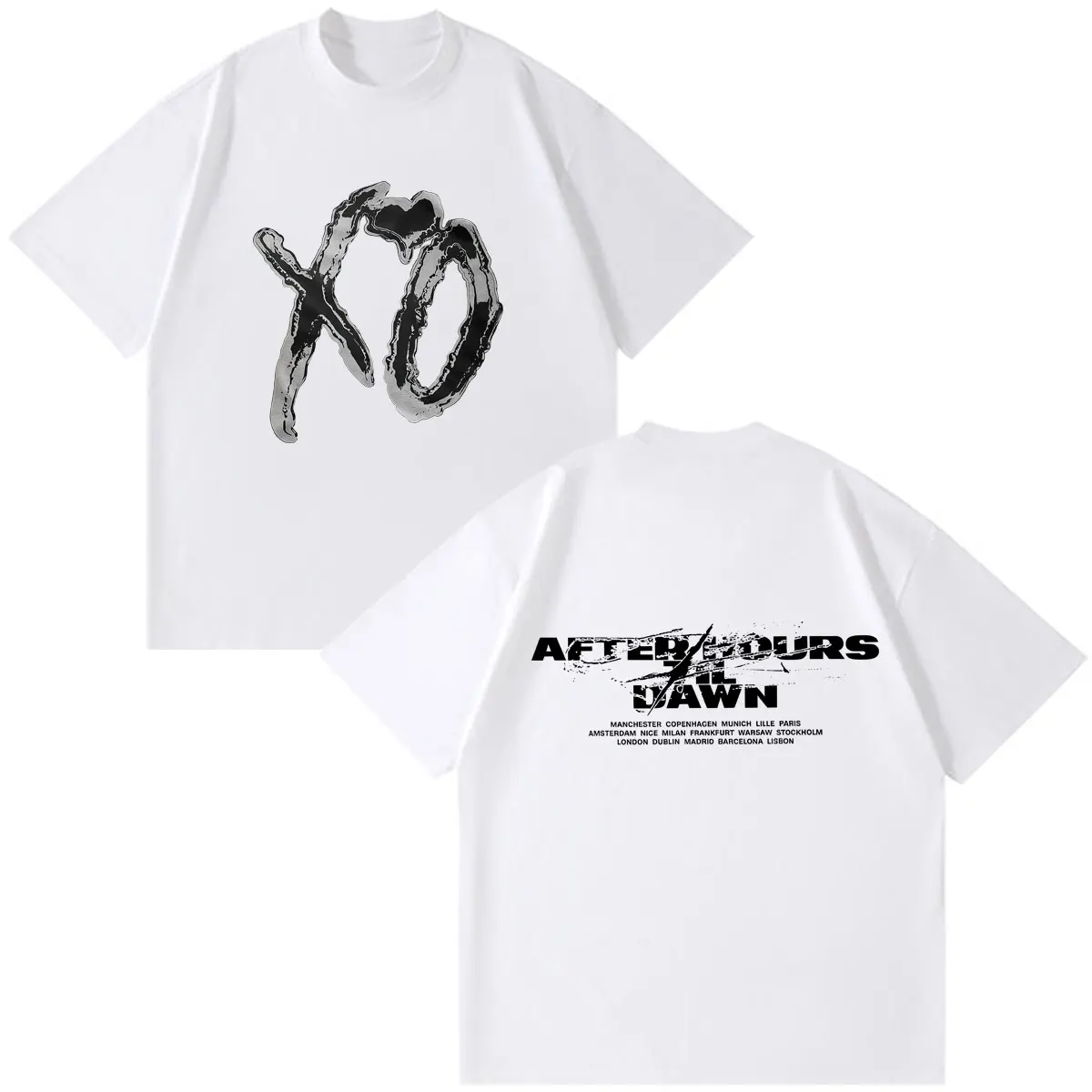 The Weeknd After Hours Til Dawn 2026 Tour PrintT Shirt Men Women Hip-hop  T-shirt Summer Short-sleeved Gothic Punk T-shirts Tops