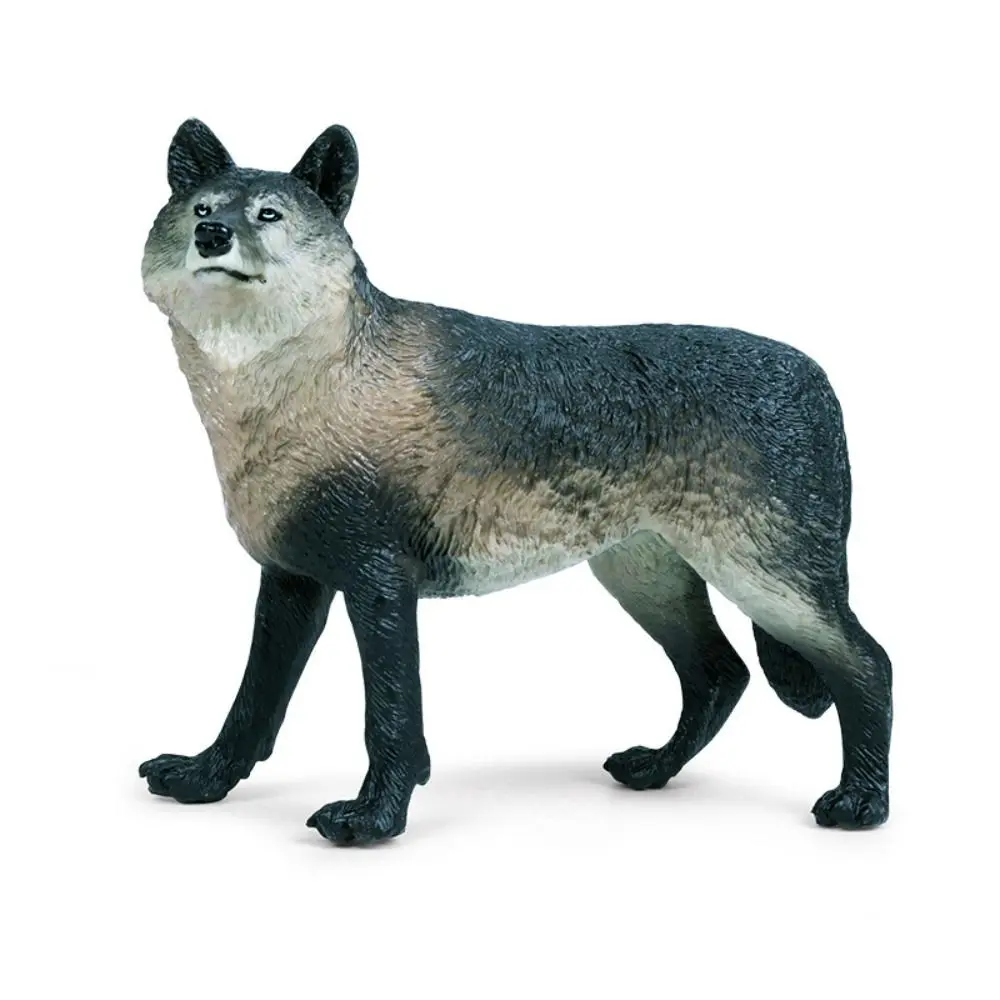 Modèle Animal solide simulé en plastique, Statue de loup faite à la main, Simulation d'animaux amusants, jouets de série mythique Warcraft