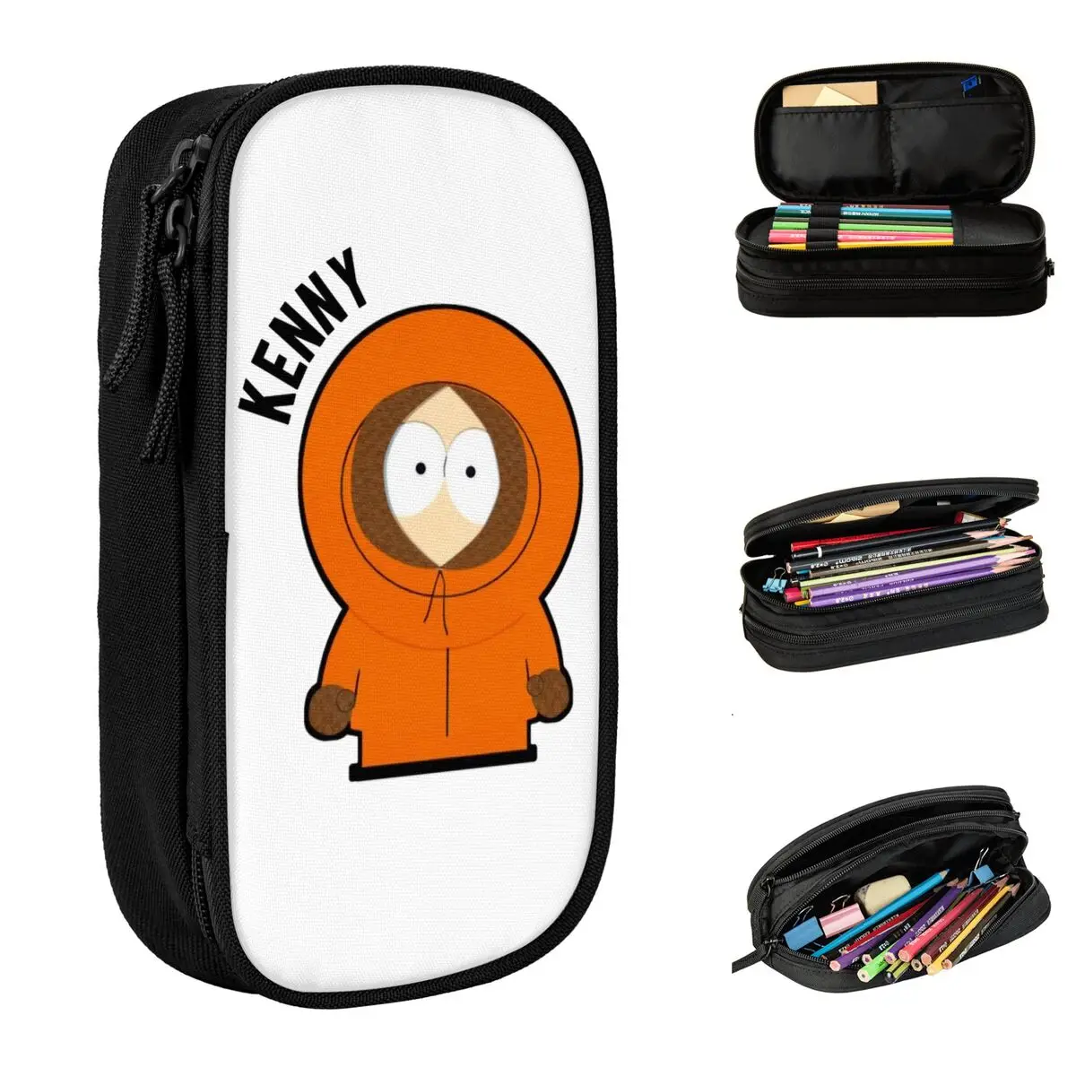 kenny mccormick southspark lapis cases lovely pen bags grande armazenamento escritorio cosmeticos lapis menina e menino 01