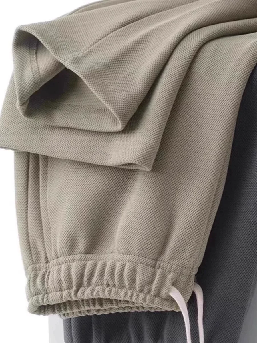 

Мужские спортивные брюки свободного кроя с прямыми штанинами, с высокой талией, повседневные, драпирующиеся, комфортные, дышащие, для подростков, летние