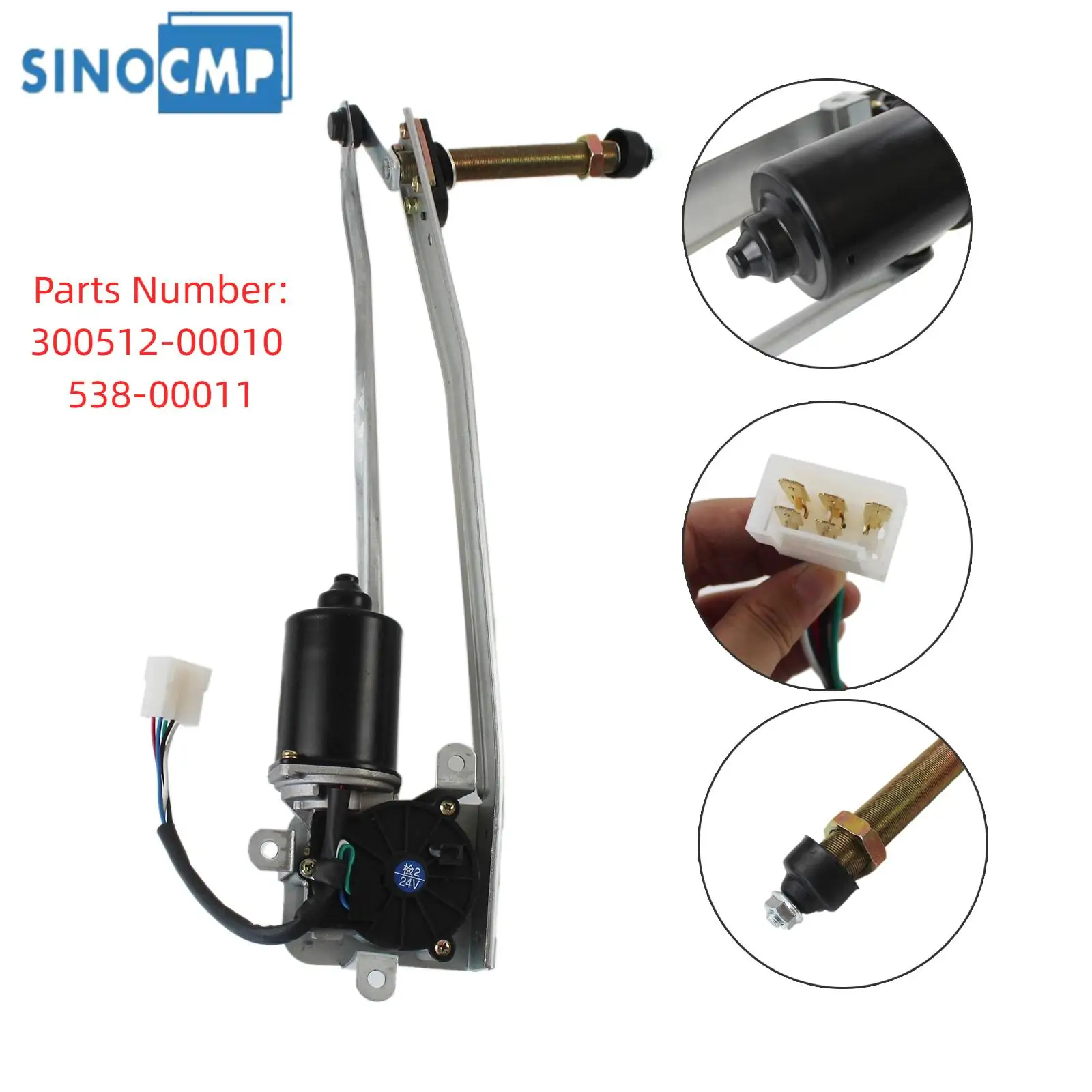 Wiper Motor 30051200010 538-00011 For Doosan DX140 DX180 DX170 DX140W DX300LC DX225LC-3 Excavator Accessories Parts Replacement