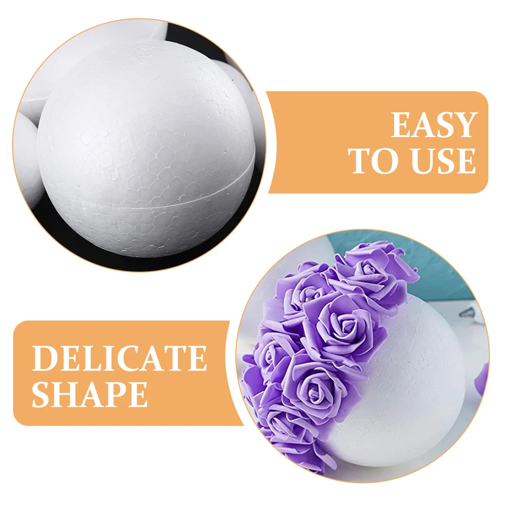 

10 Pcs Foam Ball Props Diy Wedding Foams Balls Hollow Adornment White Polystyrene Decorations