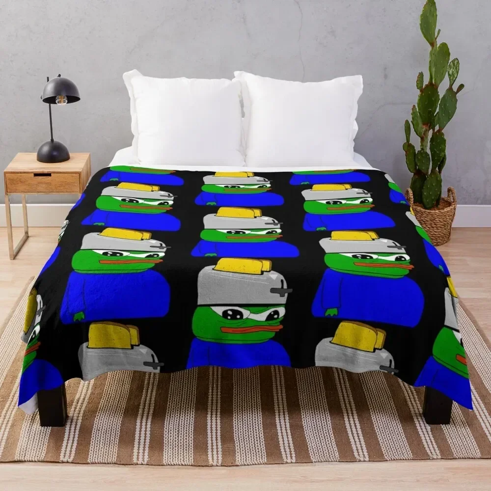 Rare Pepe Toaster Head Apu Throw Blanket Luxury St Summer Beddings Blankets For Bed Blankets