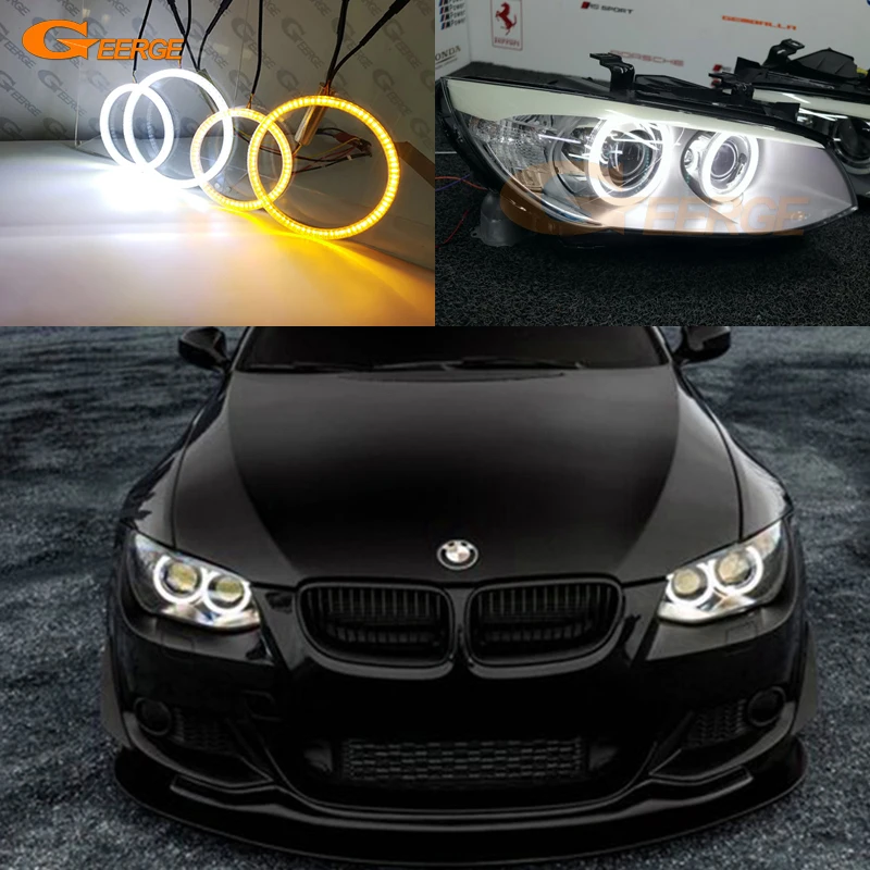 

Geerge For BMW 3 Series E92 E93 M3 Coupe Cabriolet Excellent Day Light Ultra Bright Led Angel Eyes Kit Halo Rings